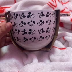 Mickey Mouse Bowl With Chopsticks 