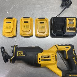 Dewalt Recipricating Saw W/ 3 Batteries & Charger