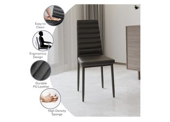 TB40CB Dining Chairs Set for 4 Person, PU Leather Modern Chairs only