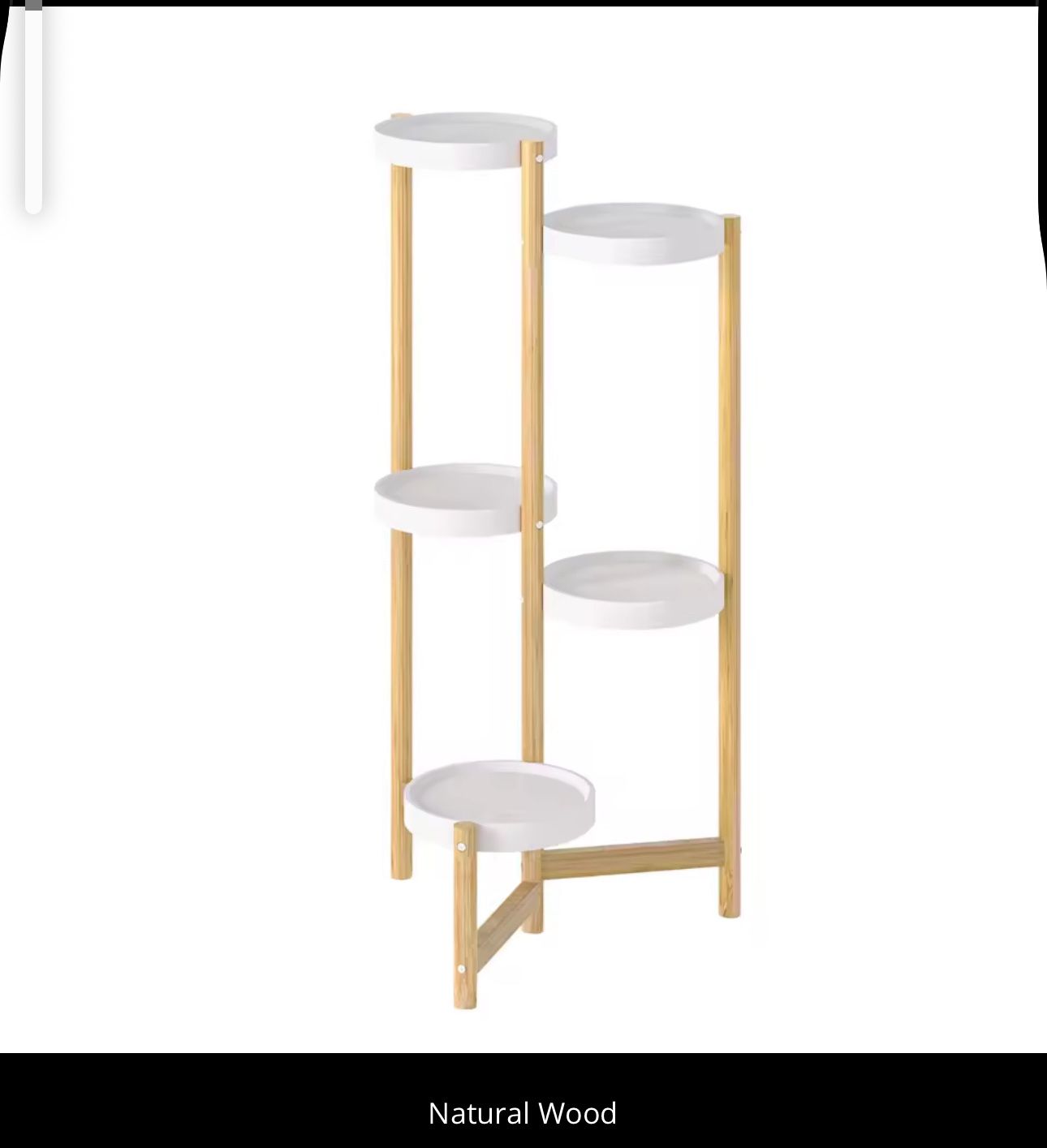 5 Tiered Bamboo Plant Stand Corner Flower Pot Holder Display Rack