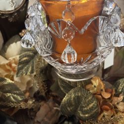 Home Interiors Glass Candle Holder