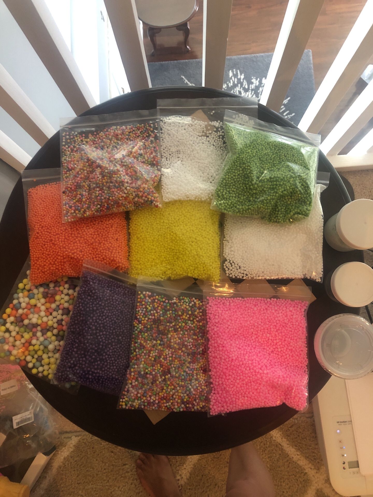 Foam beads for slime crafts