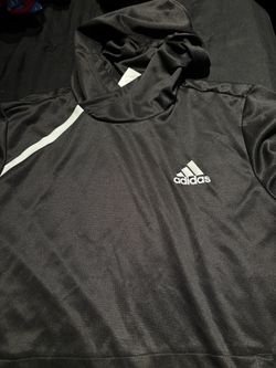 ADIDAS short Sleeve Work Out Hoodie Polyester