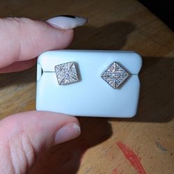 925 Moissanite Sterling Silver Earrings 