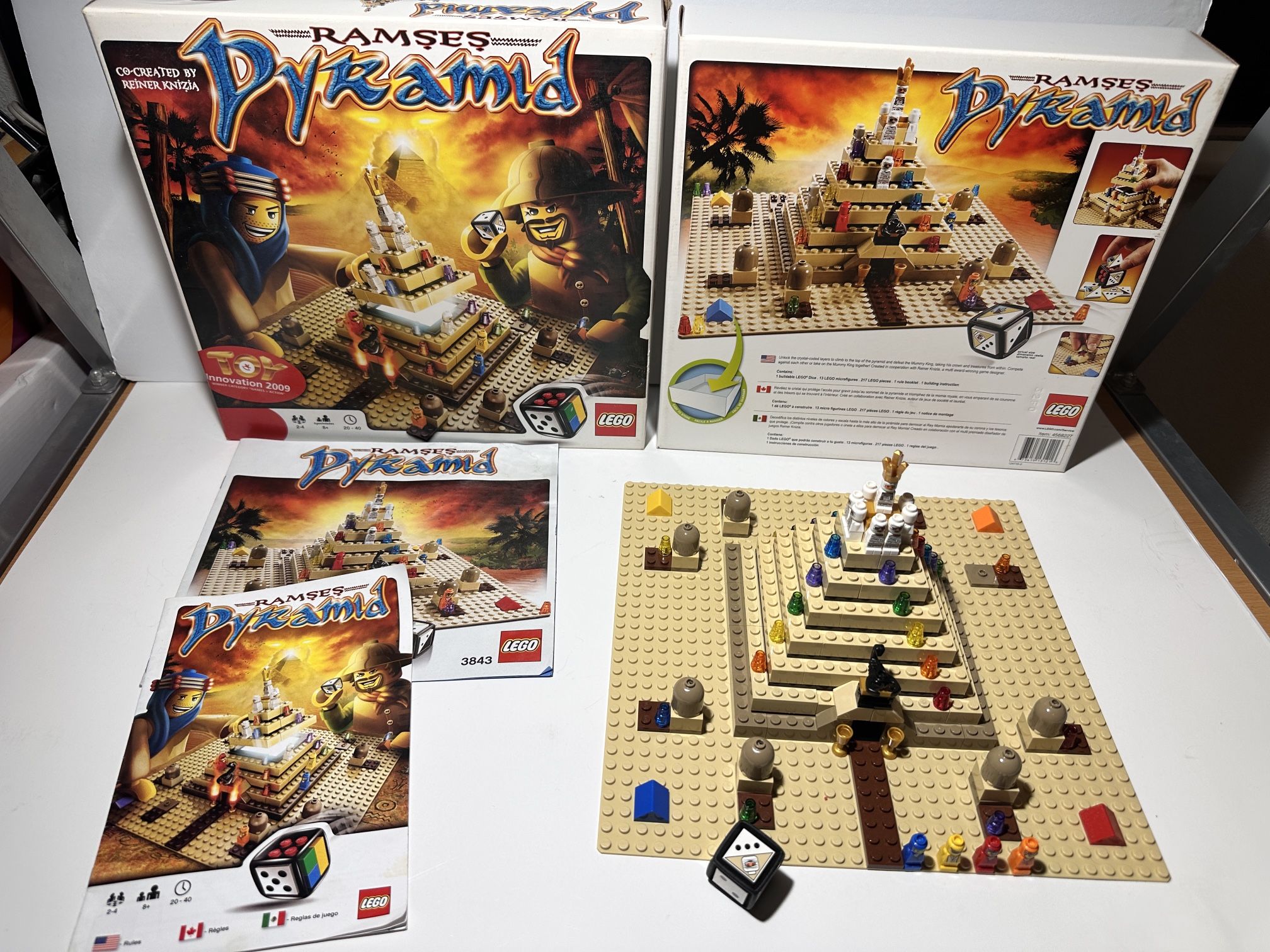 2009 LEGO Ramses Pyramid buildable game building block toy games set 3843 COMPLETE