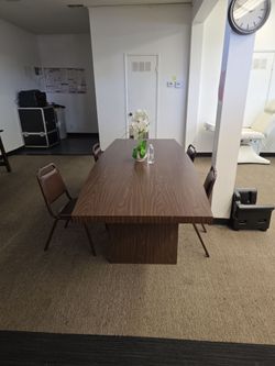Conference Table and 5 chairs Brown