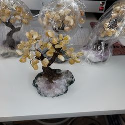 Citrine Bonsai Crystal Tree With Crystal Base