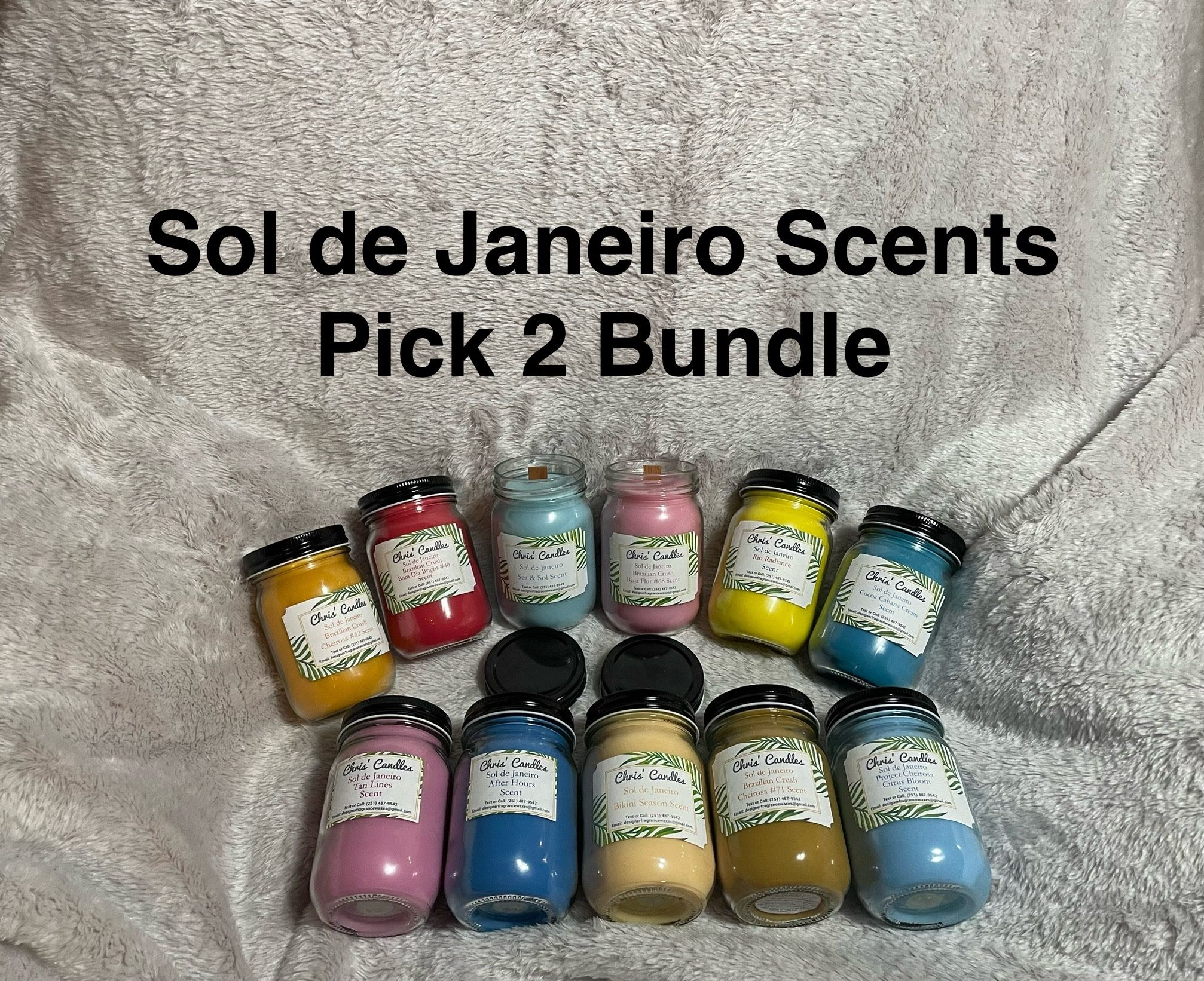 Pick Two 14oz Sol De Janeiro Scents Bundle