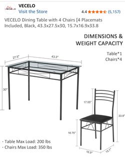 Glass-top Dining Table