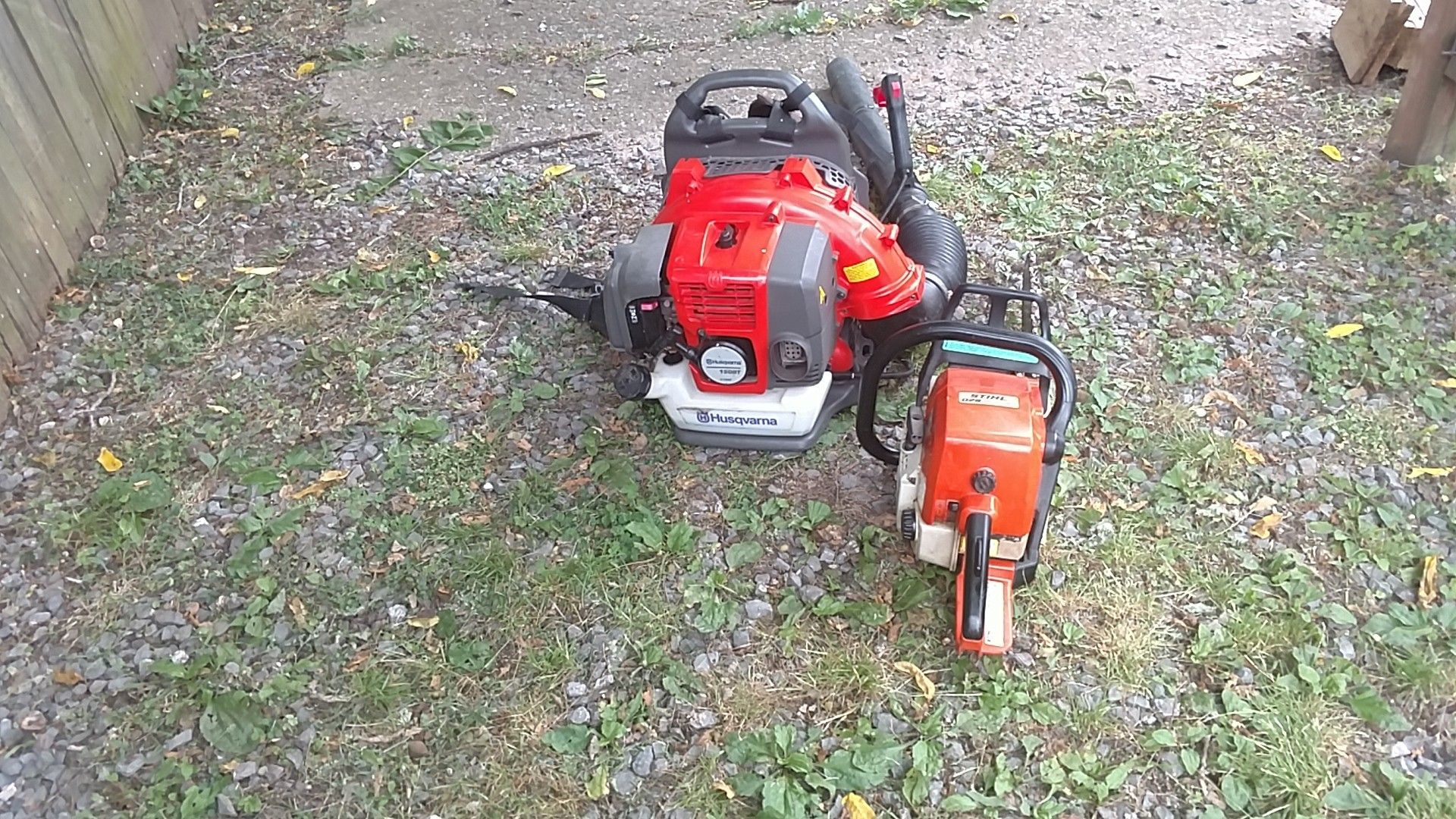 Blower and chainsaw