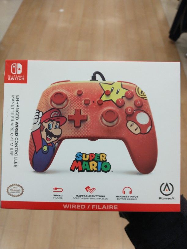 New Nintendo Switch Super Mario Wired Controller