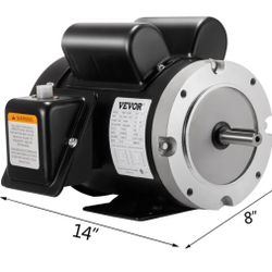 1.5HP Electric Motor, 3450rpm Reversible Single Phase 56C Frame Air Compressor Motor 5/8" Shaft