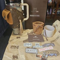 Open Box Limited Edition Stanley Post Malone Multicam Quencher 40 Oz With Pouch Belt And Accessories