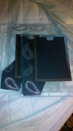 TWO GLASS PICTURE FRAMES.