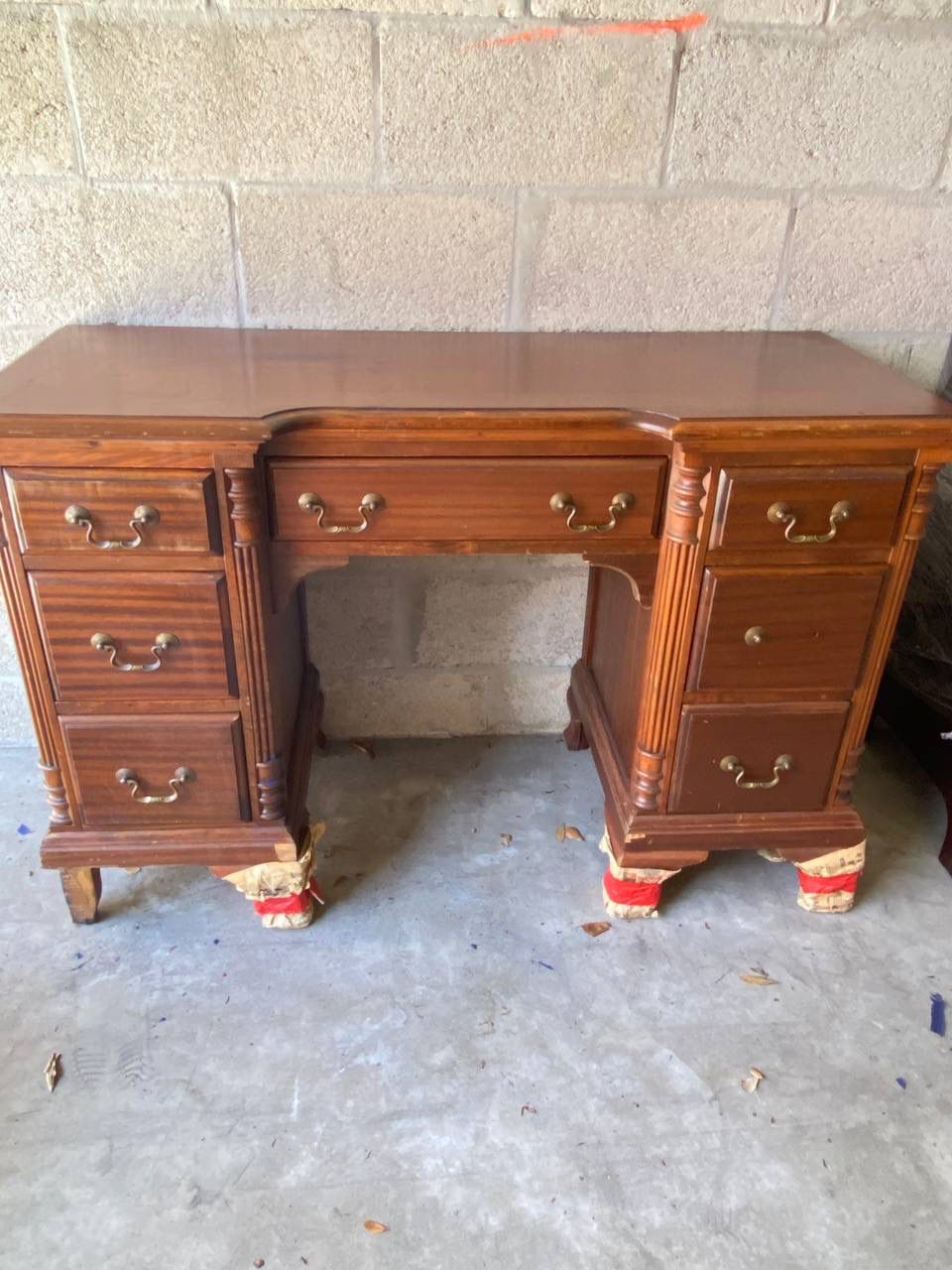 Antique Wood Desk, 7 drawers, my Grandmothers desk