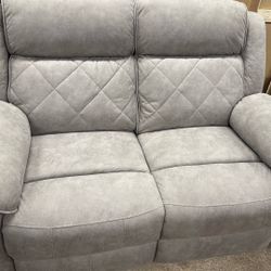 Brand New Black Or Fabric Soda Loveseat Recline