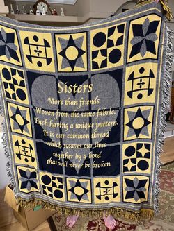 Sisters Woven Tapestry Throw Blanket