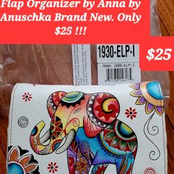 $25🌸Large Flap Organizer by Anna by Anuschka Brand New. Only $25 !!!