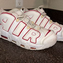 Nike Air More Uptempo Size 11 – White/Red