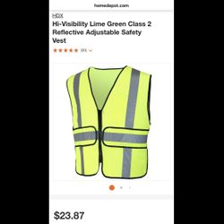 HDX hi-visibility class 2 reflective adjustable safety vest 