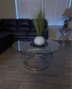 Glass table set