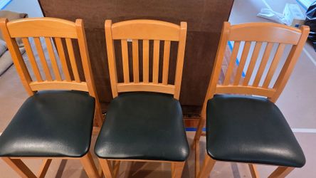 Barstools - forest green padded