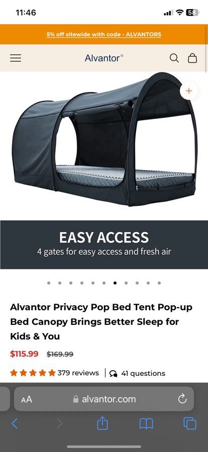 Pop Up Bed Canopy Kids