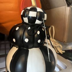 Mackenzie Childs inspired topiary stacked pumpkin 