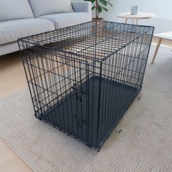 36x24x26in Large Black Metal Single Door Dog Pet Animal Cage Containment Crate! Perfect for dogs 40-70lb
