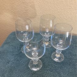 Vintage Bohemia Czechoslovakia fine Crystal wine Glasses