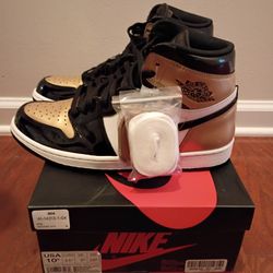VNDS Jordan Retro 1 Gold Toe Sz 10.5 100% Authentic 