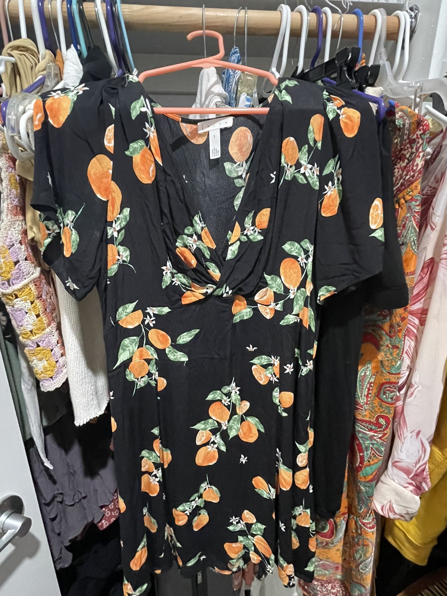 Mini Sundress With Orange Details 