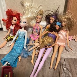 Barbie Dolls With Furniture And Lol Doll And Clothes