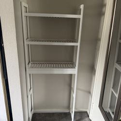 Space-Saving Bathroom Shelf – White 