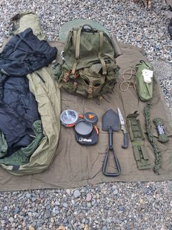 Complete USGI Military Bug Out / Camping Survival Kit – ALICE Pack + Modular Sleep System – $895 OBO