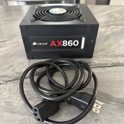 AX860 ATX Power Supply — 860 Watt 80 PLUS® PLATINUM Certified Fully-Modular PSU