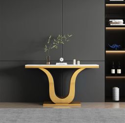 CLEARANCE!!! Gold Console with Marble top