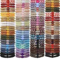 10 Pcs Braided Hair Ties for Women Girls Kids Bulk, Colorful Elastic Ponytail Holders Bra