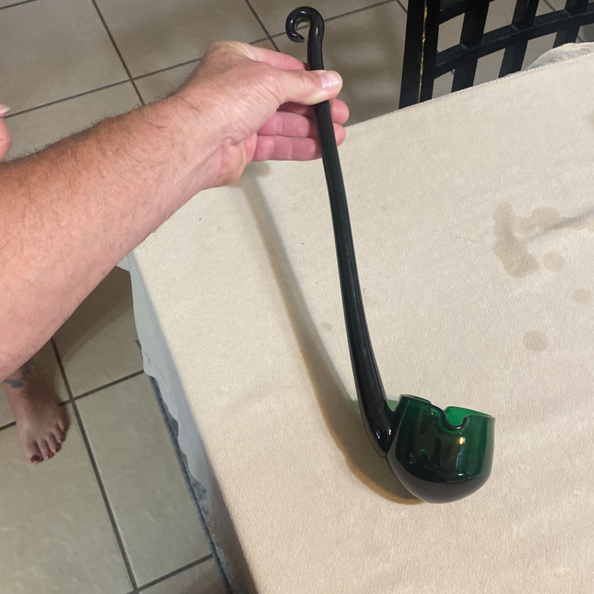 Vintage Blenko Emerald Green Glass Ladle  