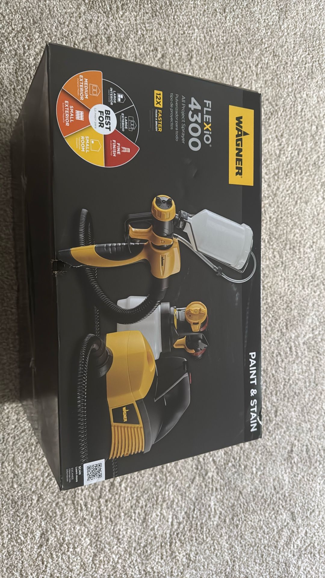 Wagner FLEXiO 4300 Gravity Feed Electric Stand HVLP Paint Sprayer