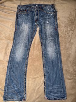 True Religion Distressed Blue Jeans