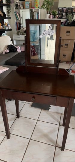 Cute cherry wood vanity