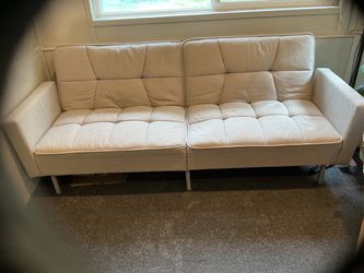 Tufted futon couch