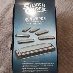Never Used Harmonica Set