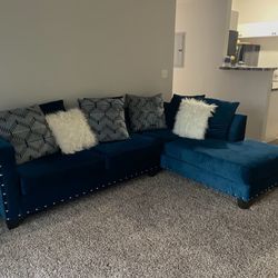 Royal blue sectional 