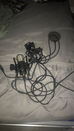 Condenser Microphone with Shock Mount and Pop Filter