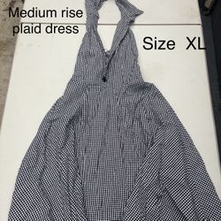 Plaid Dress Medium Rise