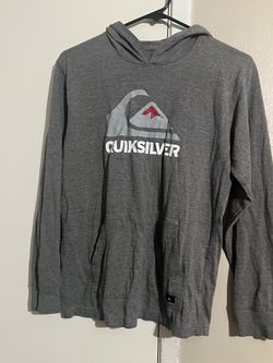 Quiksilver Gray Long Sleeve Hoodie Shirt