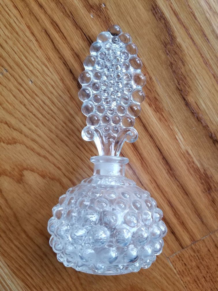 Antique bubble glass perfume bottle