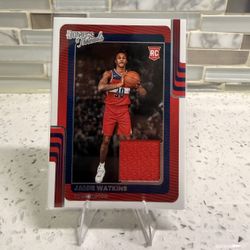 Panini 2025-26 Donruss Threads Jamir Watkins RC Mem Insert DT-JWW Wizards